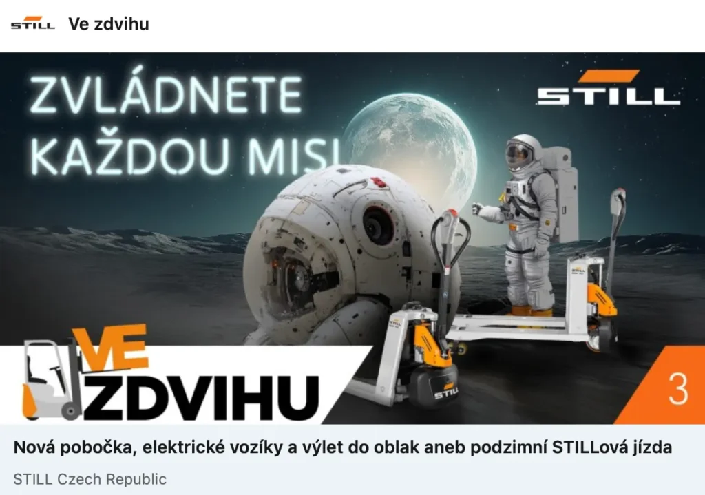 LinkedIn reklama klienta STILL – screenshot kampaně